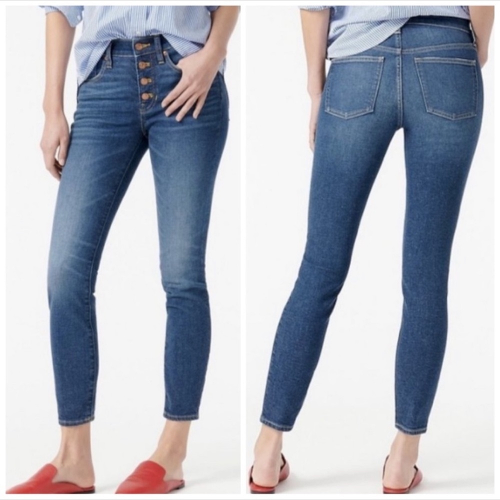 NWT J.CREW 9” Toothpick Jeans in Litchfield Wash Style AV693
